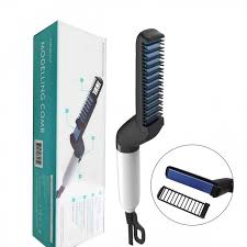 Hair & Beard Straightener Comb for Men | Multifunction Electric Hair & Beard Styling Brush | Quick Heating Ceramic Straightener
