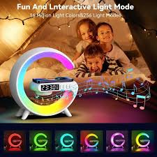 G63 Bluetooth Speaker Atmosphere Light Wireless Charger Bedside Music Wake-Up Light Bluetooth Sound Multiple Light Modes